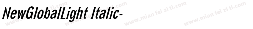 NewGlobalLight Italic字体转换